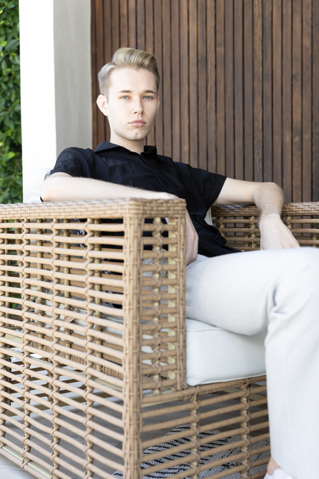 Dakota Weid seated in a black shirt